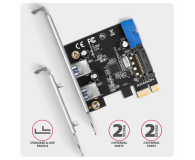 AXAGON Kontroler PCIe 2+2x port USB 3.2 GEN - 1317154 - zdjęcie 3